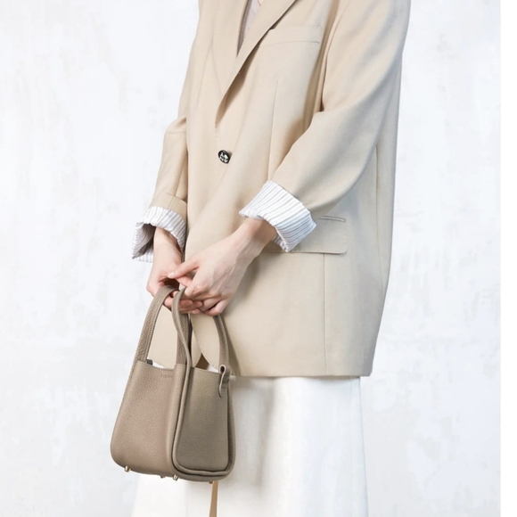 Songmont Small Song Bag Cream Apricot With Crossbody Strap & Detachable Wallet - Picture 3 of 13